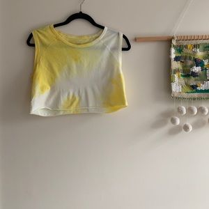 Turmeric tie dye muscle t